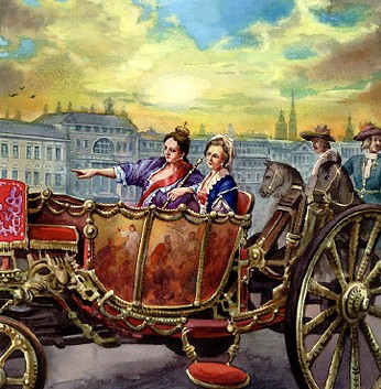 Анна Иоанновна и Анна Леопольдовна. Современный рисунок